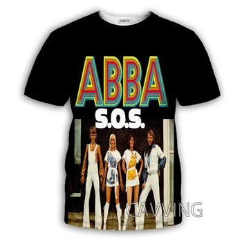 Naujas Mados Moterų/Vyrų 3D Spausdinimo ABBA Juosta Atsitiktinis marškinėliai Hip-Hop Tshirts Harajuku Stilių Viršūnes Drabužių Dydis : S-7XL