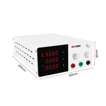 30 V 20A DC Perjungimo Reguliuojamos elektros Energijos Tiekimo Lab Reguliuojamas Maitinimo Šaltinis Skaitmeninis Šaltinis De Bancada 4-Skaitmenų Ekranas 220V/110V