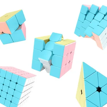 MoYu Meilong Marcaron Cubing 2x2 3x3 4x4 5x5 Piramidės Magic Cube MoFang Pakavimo Cubo Magico Lipdukas, lipdukai vaikams, Žaislai