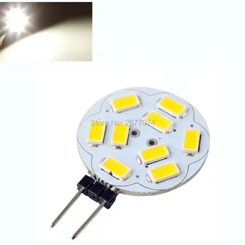 10VNT G4 2W LED Stalo lempa Sienos lempos Naktį šviesos 9 led 5730 180LM Šiltai Balta Balta Dekoratyvinis DC12V LED Bi-pin Žibintai, didmeninė