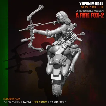 YuFan Modelis 1/24 75mm Dervos Kareivis ir motociklų Naują Atvykimo Nė vienas Unisex Modelis Rinkiniai YFWW-1861