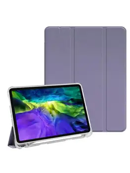 Soft Shell Atveju Už IPad 4 Oro 0.9 Colių Apsauginis Dangtelis Korpuso Su Rašikliu Flip-top Anti-drop Tablet Stand Case For IPad Air4