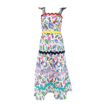 VGH Derliaus Spausdinimo Bowknot Moterų Suknelė Aikštėje Apykaklės Off Peties Rankovių Aukštos Juosmens Didelio Dydžio Suknelės Moterų Mados 2019