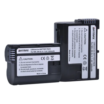 Batmax 2vnt EN-EL15 ENEL15 Baterija + LCD Dvigubas Kroviklis+Langelį Nikon D500 D750 D600 D610 D800 D800E D810 D7000 D7100 D7200