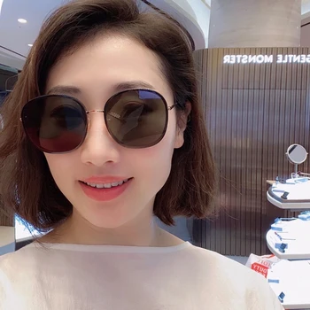 2020 Naujas Mados Korėja akiniai nuo saulės moterims, vyrams Acetatas Poliarizuota UV400 lens ŠVELNUS Rimo vyrų, moterų, Akiniai nuo saulės Su prekės Byla