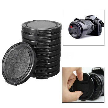Univeral 10vnt 49mm Centras Žiupsnelis Priekinis Objektyvo Dangtelis Canon Nikon DSLR Fotoaparatas