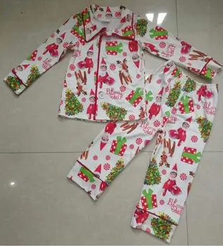 Boutique komplektus Kalėdų stiliaus modelis berniukas ir mergaitė serijos pižama šeimos drabužių nustatyti 06