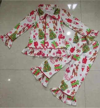 Boutique komplektus Kalėdų stiliaus modelis berniukas ir mergaitė serijos pižama šeimos drabužių nustatyti 06
