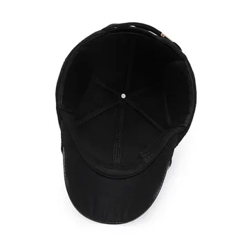 XdanqinX Reguliuojamas Galvos Dydis Earmuffs Skrybėlę Žiemos Vyrų Kepurė Šilta, Stora, Beisbolo kepuraitės Vyrų Kaulų Markių Snapback Cap Tėtis Skrybėlės