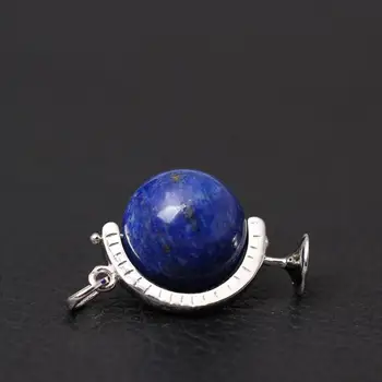 925 Sterlingas Sidabro Pasaulyje Pakabukas Karoliai Chokers Karoliai Moterų Gamtos Lazuritas Akmuo Fine Jewelry