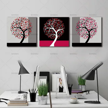 BANMU sienos meno nuotrauką drobė Abstrakti Tapyba spausdinti ant drobės namų dekoro plakatus Grupės Nuotraukos Four Seasons Medžių sienos