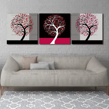 BANMU sienos meno nuotrauką drobė Abstrakti Tapyba spausdinti ant drobės namų dekoro plakatus Grupės Nuotraukos Four Seasons Medžių sienos