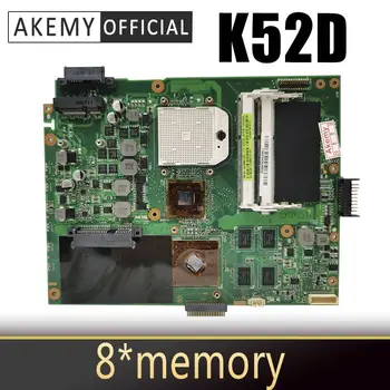 Akemy su HD5470 8*atmintis 1 GB nešiojamas Plokštę Už ASUS K52DY A52D K52DE K52D X52D K52DR Mainboard Plokštė