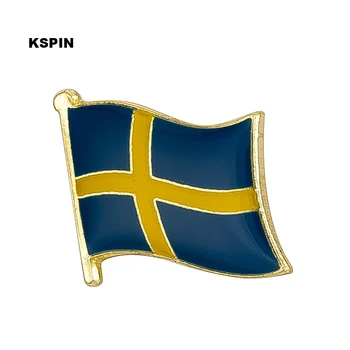 Švedijos vėliavos pin atlapas pin ženklelis 10vnt daug Sagė Piktogramos KS-0148
