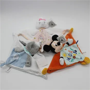 1piece 20cm Dumbo marie katė mickey mouse pliušinis minkšta antklodė žaislai Dovanos Vaikams žaislų, kūdikio minkšti animacinių filmų antklodė žaislai