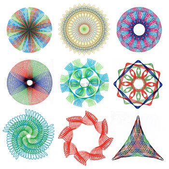 Spirograph Art Piešimo žaislai playset Spiralės Dizaino, su 8 Blokavimo Įrankių & Ratai,6 spalvų Pen Švietimo žaislai vaikams