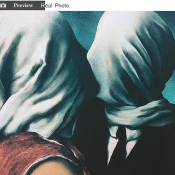 Klasikinis Kūrinys Atgaminti Menininkas Magritte Kiss Plakatai ir Spausdina Drobė Meno Tapybos Sienos Nuotraukas vidaus Apdaila