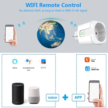 1/3/5P Smart WiFi Kištuko Adapteris Belaidis Nuotolinio Valdymo Balsu Galia Monitoriaus Lizdo Laikmatis Lizdas Alexa 