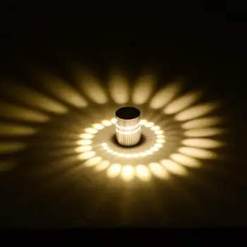 3W RGB Spiralės Skylę LED Siena Spalvinga Šviesos Lazdelė lempa Šalies Baras Lobby KTV Namų Puošybai