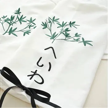 Japonija Hooeded Marškinėlius Moterims, Elegantiškas Bambuko Siuvinėjimo Ilgomis Rankovėmis Megztinis Aukštos Kokybės Kawaii Hoodies 2019 Mielas Hoodie Mergaitės