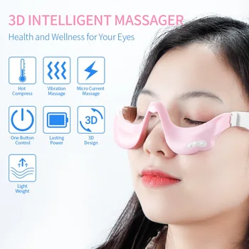 3D Vibracijos Akių Massager Akių Nuovargis Lengvata Poilsiui EMS Micro-Dabartinė Pluse Šildymo Terapija Raukšlių Mažinimas Masažo Įrankis