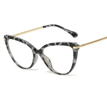 2020 Retro Metalo Kojos Cat Eye Akiniai Rėmeliai Moterų Prekės Dizaineris Akiniai skaidraus Lęšio akiniai, Rėmeliai Oculos UV400 Akiniai