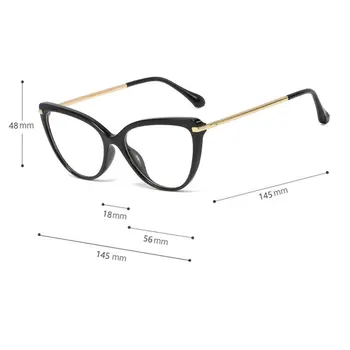 2020 Retro Metalo Kojos Cat Eye Akiniai Rėmeliai Moterų Prekės Dizaineris Akiniai skaidraus Lęšio akiniai, Rėmeliai Oculos UV400 Akiniai