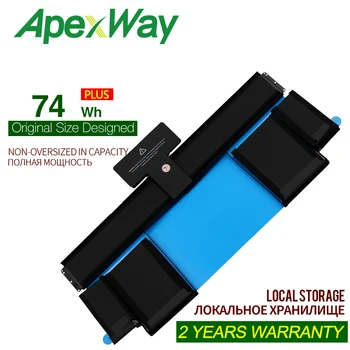 ApexWay 11.21 V 74Wh nešiojamas baterija A1437 APPLE MacBook Pro 13 
