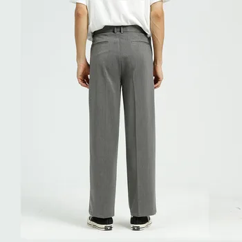 Vyrai Atsitiktinis Tiesiai Ziajać Kostiumas Vyrų Japonija Korėja Stilius Laisvas Vintage Mados Streetwear Kelnės Plačios Ziajać Kojos
