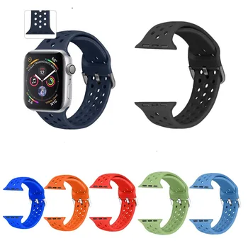 Sporto Silikono Dirželis apple žiūrėti serijos 6 5 4 3 2 SE soft sagtis watchbands už iwatch juostų 38 40 42 44MM priedai