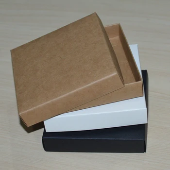 10vnt/20pcs baltas juodas mažas dovanų dėžutės su dangteliu kraft pepr box dovanų saldainių dėžutė mažos dėžutės dovanos, maisto pakuotės, kartoninė