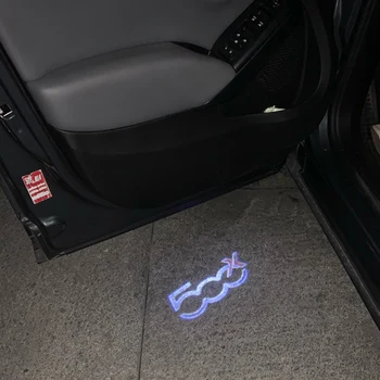 2VNT Automobilio Duris Sveiki Projektorius LED žibintai FIAT 500x 500 L ir PUNTO-01 Durų vaiduoklis Šešėlis lempos