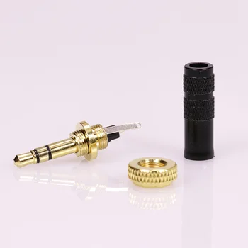 10vnt Mini Jack 3,5 mm 3 Polių Stereo Jack Plug Varžtas Užraktas Litavimo Garso 3 Pin 3.5 mm Jungtis, skirta 