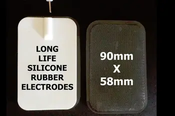 Aukščiausios kokybės EMS/ TENS Elektrodų Ilgą Gyvenimą lipniu Silikono Gelio Pagalvėlės Pin Tipas 9cm x 6cm x 4 Pagalvėlės