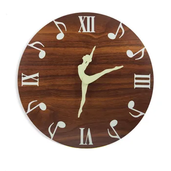 Baleto Šokių Šviesos Sieninis Laikrodis šviečia Tamsoje, Miegamojo Kambarį Kūrybos Kabo Laikrodis Šiuolaikinės Išjungti Namų Puošybai