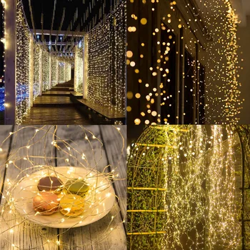 Kalėdinė Girlianda LED Užuolaidų Varveklis String Žibintai 3m 300 Led atšakiniai Šalis Sodo Gatvė Lauko Dekoratyviniai Pasakų Šviesos