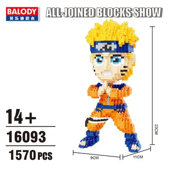 Japonų Anime duomenys Balody Naruto Sasuke brickheadz Filmą blokai švietimo žaislas Vaikams, Gimtadienio Dovanos