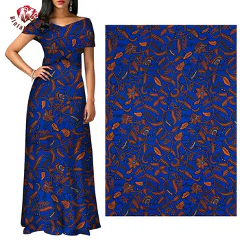 Ankara Afrikos Spaudinių Batikos Nekilnojamojo Vaškas audinio Afrikos siuvimo Vestuvinės suknelės Medžiaga Poliesteris Aukštos Kokybės 6 Metrų FP6263