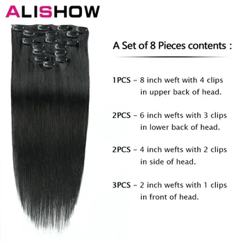 Alishow Įrašą Žmogaus Plaukų priauginimas Tiesiai Nustatyti 7pcs 100g Mašina Padarė Remy Plaukų Įrašą Ins Žmogaus Plaukų Pratęsimo