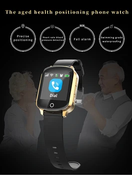 Smart Žiūrėti GPS Vyresnio amžiaus žmonių Padėties nustatymo Telefone žiūrėti IP67 atsparus Vandeniui Rudenį Signalą SOS, Širdies ritmą, Kraujo Spaudimą, Stebėti Smartwatch