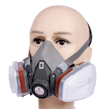 383G Respiratorius dujokaukę Silikagelio Galvos montuojamas Modulinis Kvėpavimo kaukė 4 modeliai nuo Cheminės pramonės Saugos kaukė