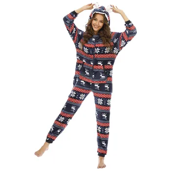 Moterų Pižama Onesies Flanelė Naktiniai Drabužiai Mergina Sleepwear Pijama Ilgai Moterų Pižamos Kostiumas Moterų Jumpsuit