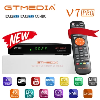 GTMEDIA V7 PRO Combo DVB-T2, DVB-S2 Palydovinis Imtuvas H. 265 PowerVu Biss Raktas 