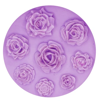 M0049 Rose Sugarcraft pelėsių Gėlių silikono formos minkštas tortas dekoravimo priemonės šokolado gumpaste pelėsių