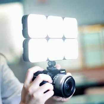 Ulanzi Vijim VL-100C Mini Minkštas LED Vlog Šviesos Reguliuojamas Kamera Užpildyti Šviesos 2500K-6500K šviesos srautą galima reguliuoti Šviesos Live 