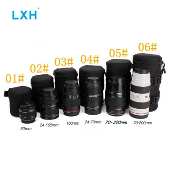 LXH Fotografijos Aksesuaras DSLR Fotoaparato Objektyvas, Krepšys, Objektyvas Maišeliai vandeniui Nailono Objektyvo atveju 