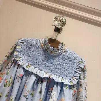 2020 m. Mergaičių suknelės pavasario gėlių vienaragis modelis ilgomis rankovėmis baby girl suknelė princesė šalis suknelė gimtadienio suknelės
