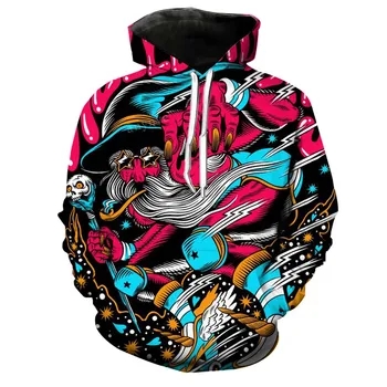 2019 Karšto hoodies vyrai moterys 3D hoodies hip-hop tapybos Grafiti mados punk asmenybės palaidinės streetwear kietas viršūnes Rock