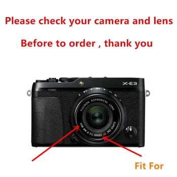 43mm Metalo Liejo Objektyvo Gaubtas, skirtas Fujifilm X-E3 XE3 su XF 23 mm XF23mm f/2 R WR Objektyvas R WR objektyvu Skaitmeninis Fotoaparatas