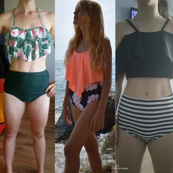 Tankini 2020 M. Maudymosi Kostiumėliai Moterims, Susiėmę Dviejų Dalių Bikini Rinkiniai Mujer Aukšto Juosmens Maudymosi Bikini Plaukti Kostiumas Tankinis Biquini Kostiumai